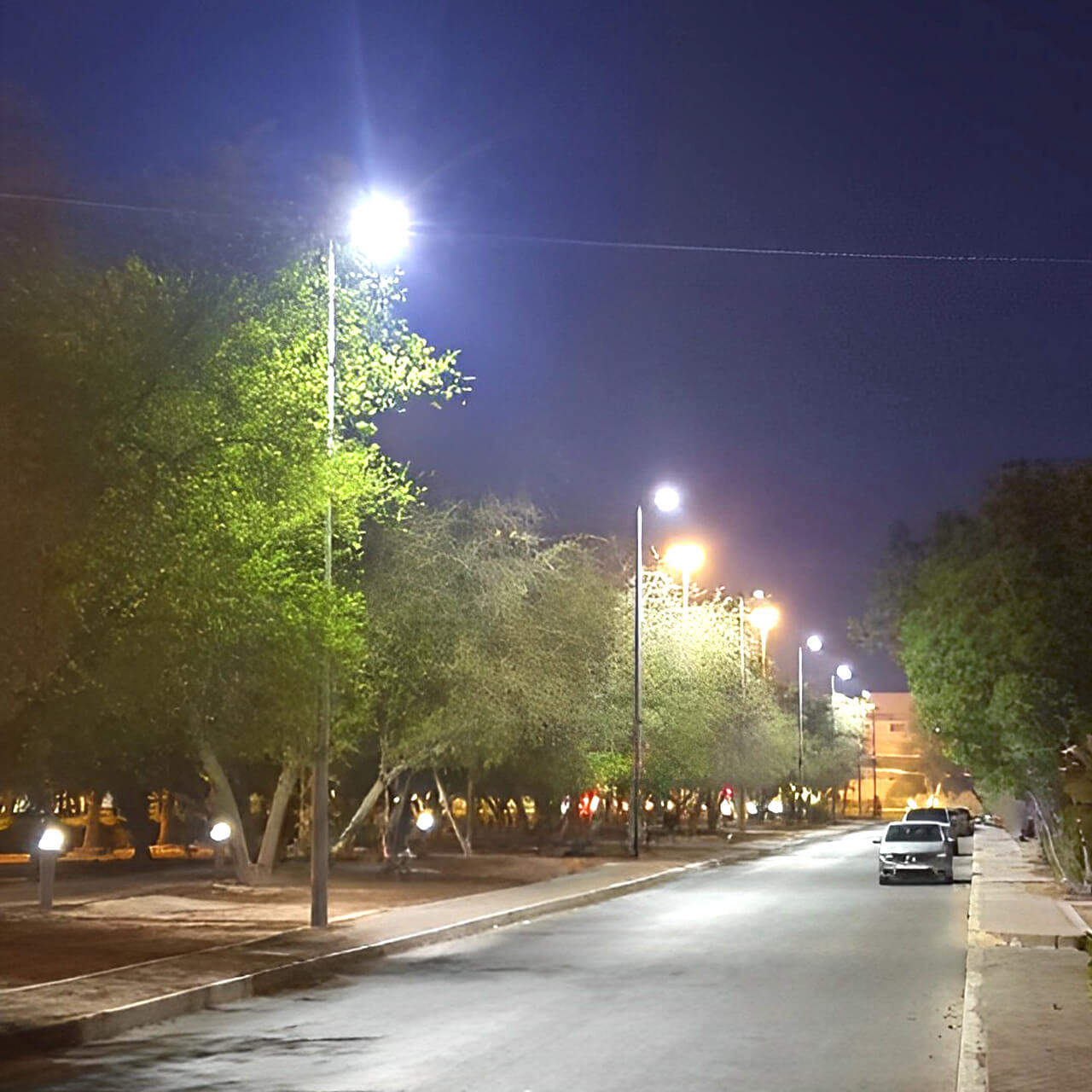 Road-Lighting-with-LED-Power-Saving-System